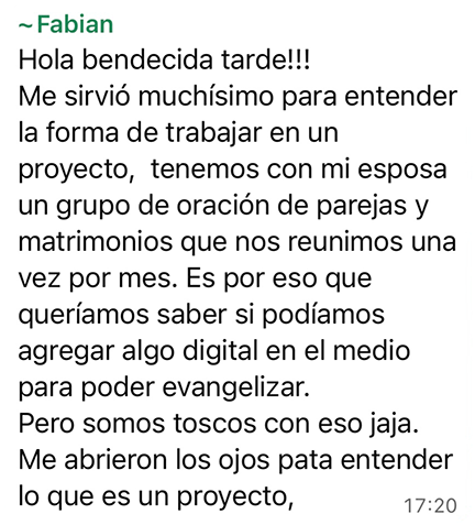 Testimonio de Fabian