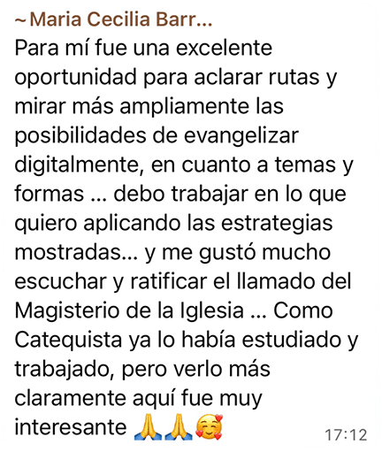 Testimonio de Maria Cecilia Barr