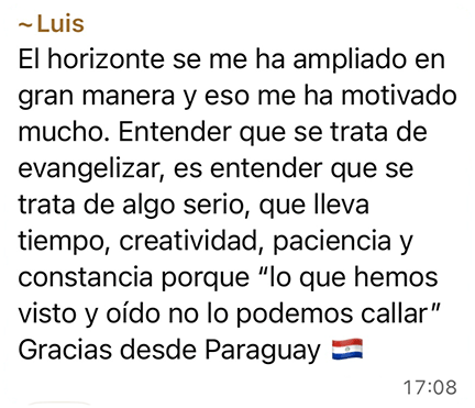 Testimonio de Luis desde Paraguay